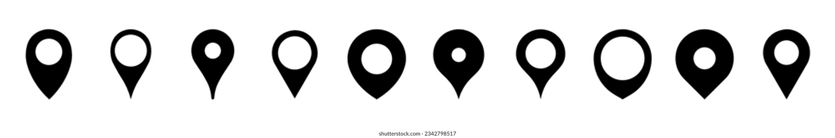  Pin icons.Location icons. map pin icons set .Vector