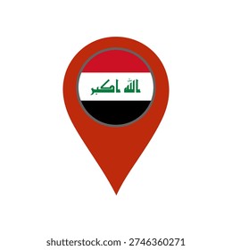 pin with the Iraq flag vector 
Vector pin with the flag on a white background