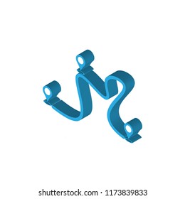 Pin isometric left top view 3D icon