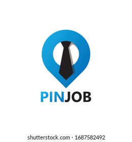 Pin Job Logo Template Design