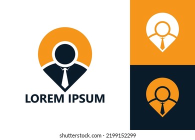 Logo-Vorlage für Pin-Auftrag-Design, Vektorgrafik