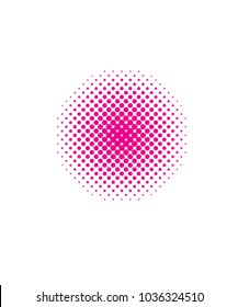 Pin kdots on white background. Abstract Radial Gradient, Circle halftone Dots, Black Dotwork Engraving Pattern, Fine Radial Gradient For Your Design. Vector Illustration 