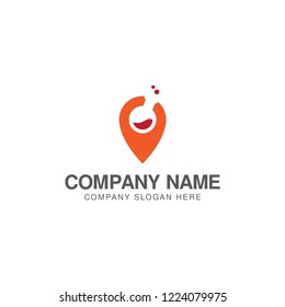 Pin lab logo design vector template