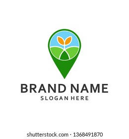pin landscpe logo vector