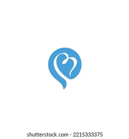 pin letter B design vector logo template