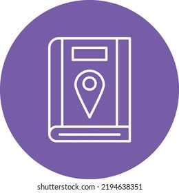 Icono de círculo de línea de anclaje imagen vectorial. También se puede usar para aplicaciones web, aplicaciones móviles y medios impresos.