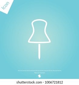 Pin line icon