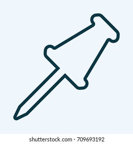 Pin line icon