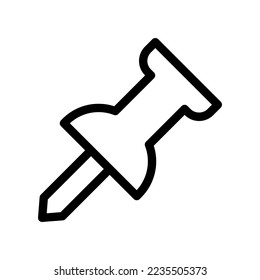pin line icon illustration vector graphic
