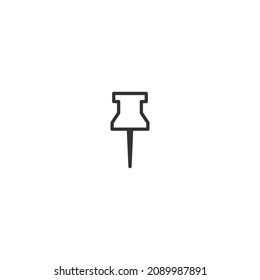 pin line icon, outline vector sign, pixel perfect icon