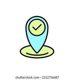 Icono de línea de anclaje. Ilustración de elemento simple. Diseño de símbolos de esquema de esquema de concepto de pines.