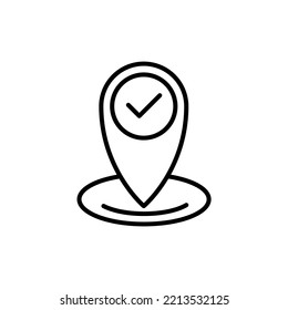 Pin line icon. Simple element illustration. Pin concept outline symbol design.