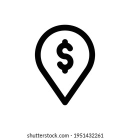 pin line icon. suitable for logo, illustration, etc.