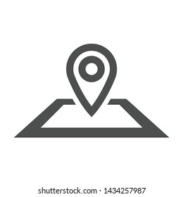 Pin line icons. Location map vector illustration. Editable stroke