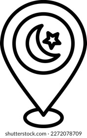 Diseño de iconos de vectores de línea de anclaje