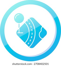 Pin Line, Vektordesign des Symbols