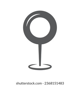 pin localitation icon gray design vector isolated