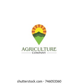 pin location agriculture logo