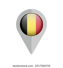 Pin location of Belgium. Icon Vector.