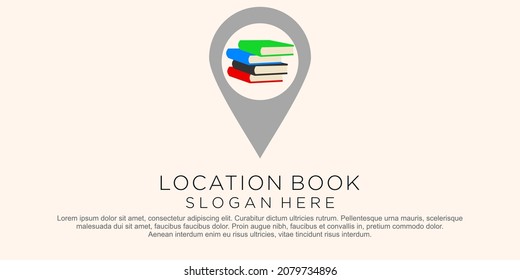 icono de la plantilla del logotipo del libro de ubicación de anclaje