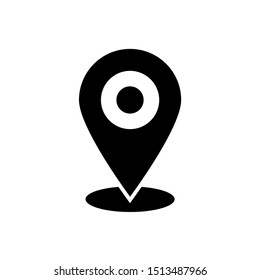 Pin of location circle icon vector illustration logo template clean and simple design