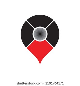 Pin Location with circle logo