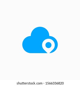 pin location with Cloud concept - VECTOR