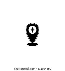 pin location with compass vector