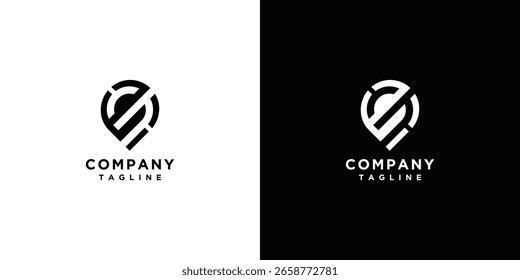 Fixar conceito de logotipo de design de localização. modelo de logotipo de localização de vetor.