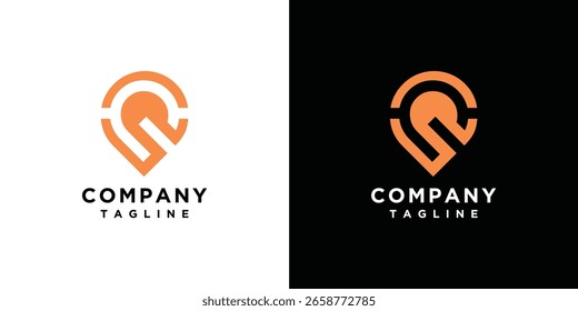 Fixar conceito de logotipo de design de localização. modelo de logotipo de localização de vetor.