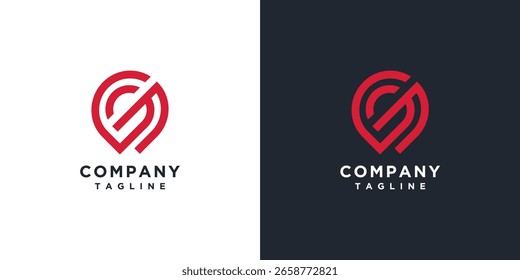 Fixar conceito de logotipo de design de localização. modelo de logotipo de localização de vetor.