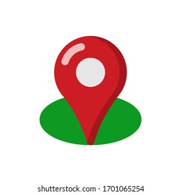 Pin Location for Direction Map Icon, Logo, Vector