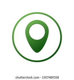 Pin Location Direction Position Graphic pin flat design style modern icon, pointer minimal vector symbol, marker sign. Location concept. Illusyration eps10