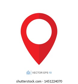 pin location flat icon template, vector location mark