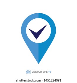 pin location flat icon template, vector location mark