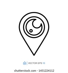 pin location flat icon template, vector location mark