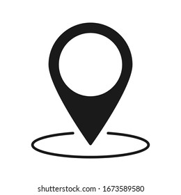 pin location flat style icon vector in trendy design on blank background