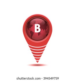 Pin location glossy map design flat. Map badge, button and map pin vector icon glossy navigation, pointer pin marker label point vector illustration