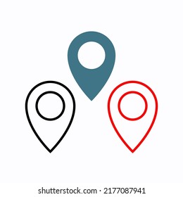 Icono de gps de ubicación de anclaje. Elemento de forma plana con marcador geométrico. Resumen de la ilustración de 10 puntos EPS. Signo de vector de concepto.