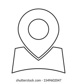 pin location gps symbol flat icon