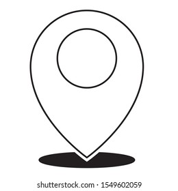 pin location gps symbol flat icon