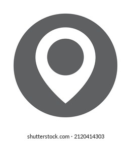 pin location gray isolated icon