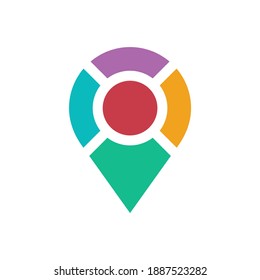 Pin Location Icon can be used for company, logo, and others.