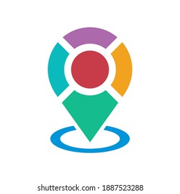 Pin Location Icon can be used for company, logo, and others.