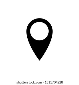 Pin location icon collection, glyph solid black, vector eps 10