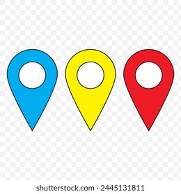 pin location icon design template set, eps10