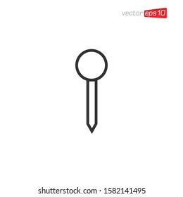 Pin Location Icon Design Vector