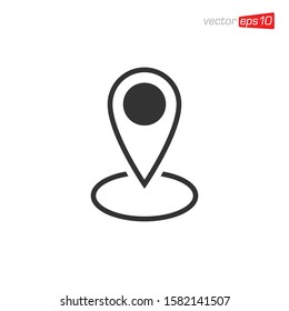 Pin Location Icon Design Vector