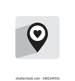 Pin Location Icon , flat design Vector Illustration