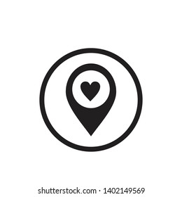 Pin Location Icon , flat design Vector Illustration